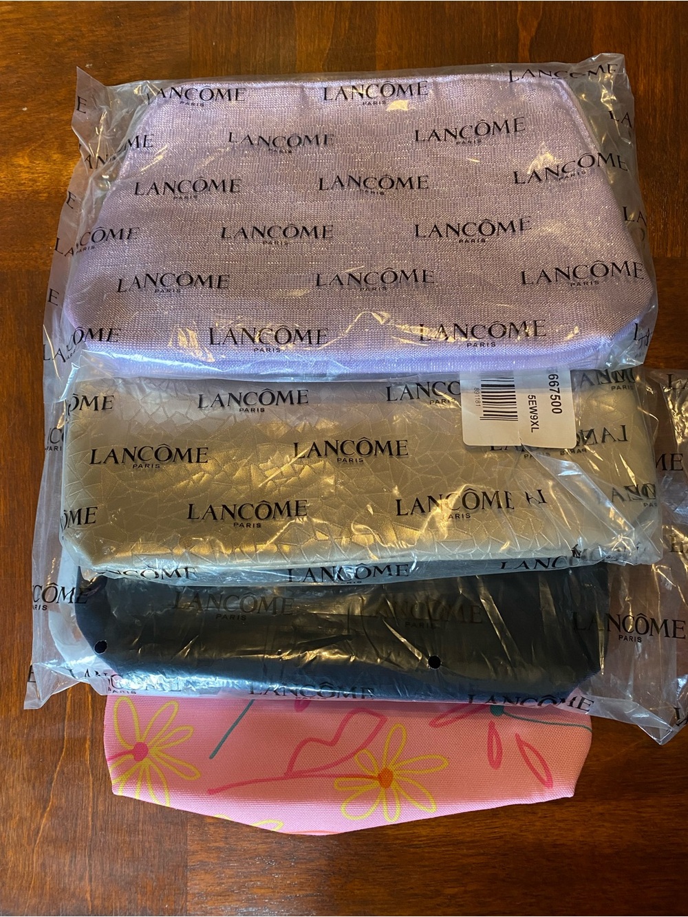 NEW - 3 Lancôme & 1 Clinique Makeup Bag